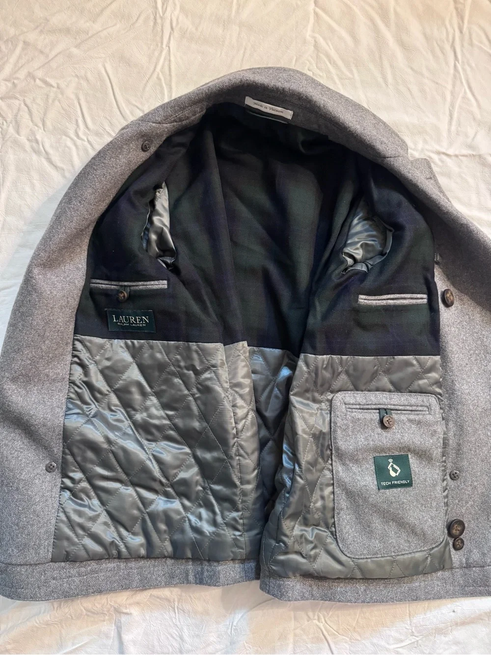 Lauren Ralph Lauren Wool Blend Peacoat Gray Double Breasted 10R / Women’s XS